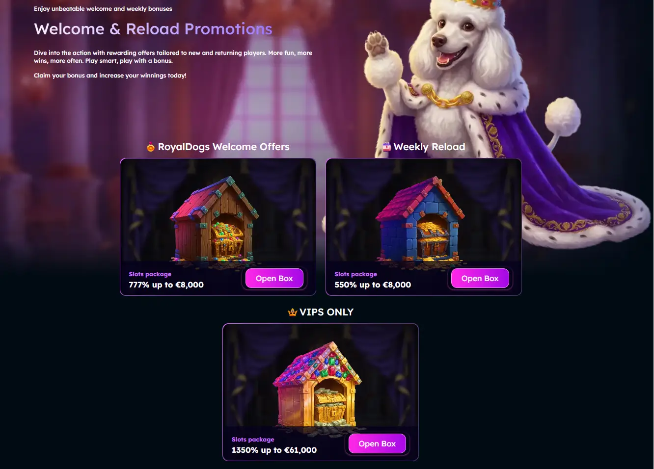 royaldogs casino bonuses